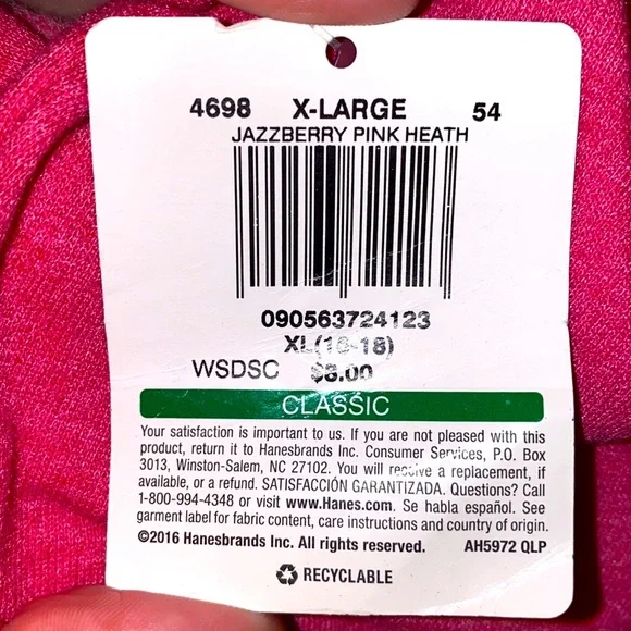 NWT Hanes Long Sleeve Super Soft Lightweight Pink Turtleneck Sweater - Picture 7 of 7